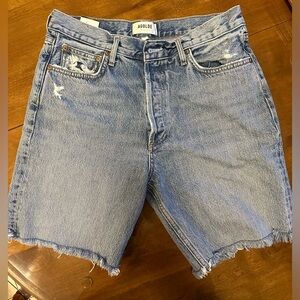 Agolde Long Denim Shorts